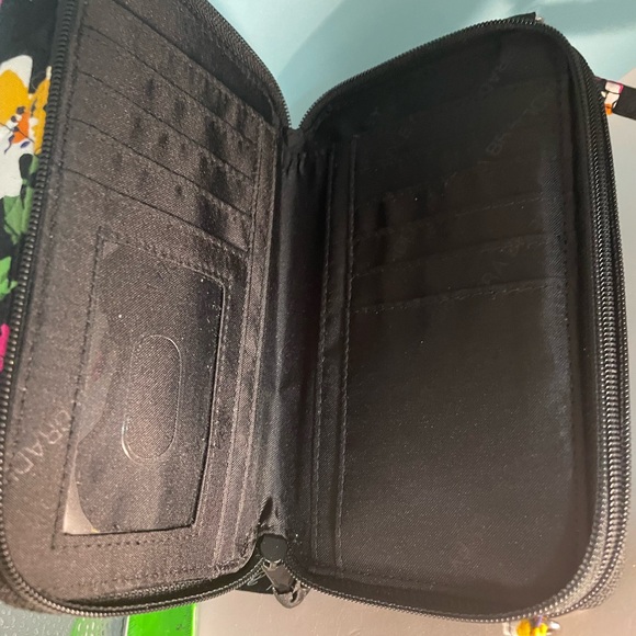 vera bradley zip around wallet wristlet Floral logo on ribbons - Picture 4 of 9